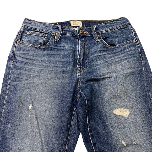 J.Crew Slim Broken-In Boyfriend Jeans Women's‎ 27 Blue Distressed Denim - Picture 3 of 16